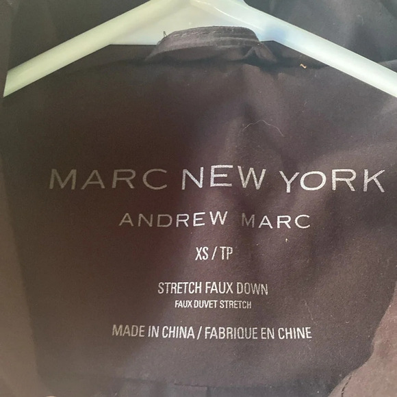 Marc New York Quilted Puffer Jacket Black Women's XS/TP Hood in Collar o… - Picture 8 of 10